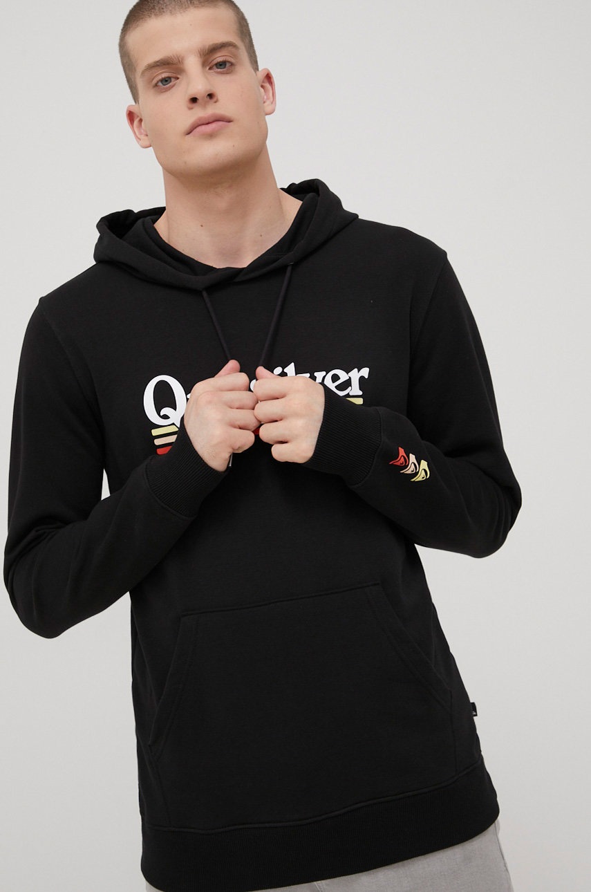 

Кофта Quiksilver чоловіча колір чорний з принтом