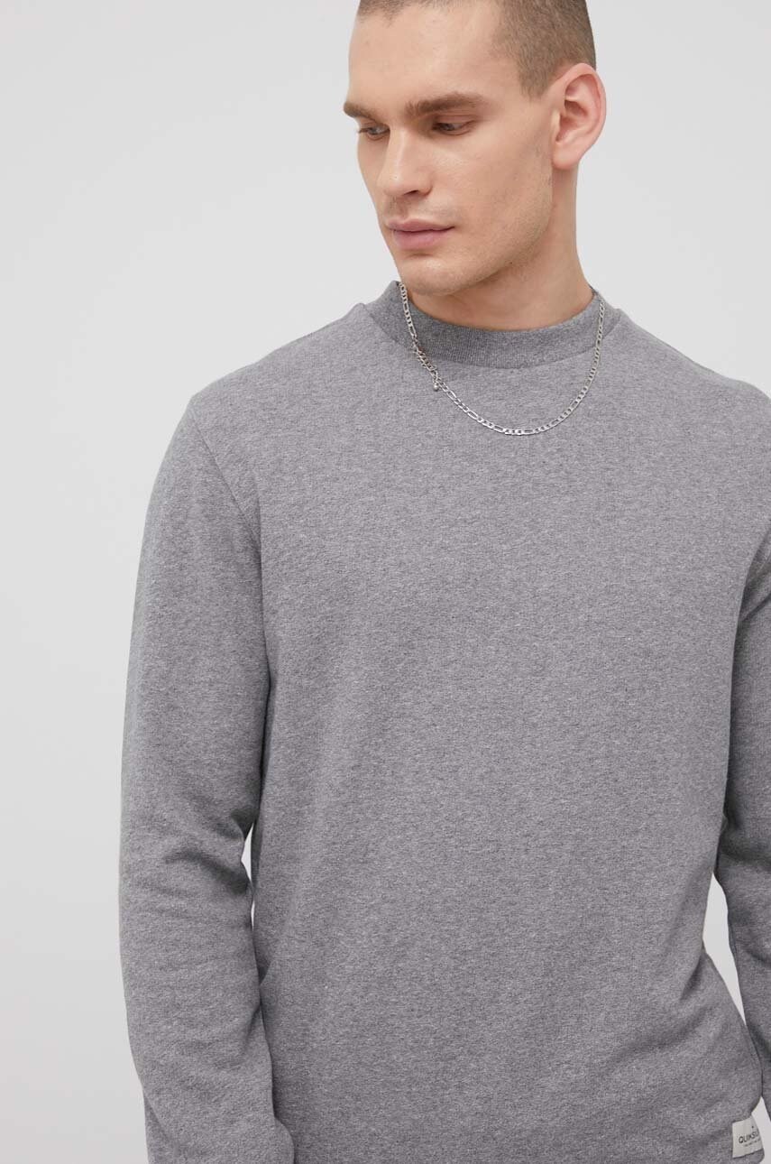 

Суичър Quiksilver мъжки в сиво с изчистен дизайн, Сив