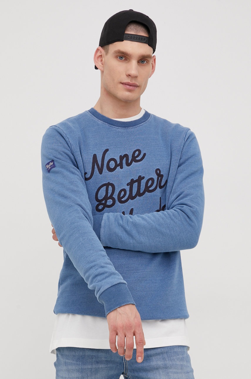 

Суичър Superdry с апликация, Син