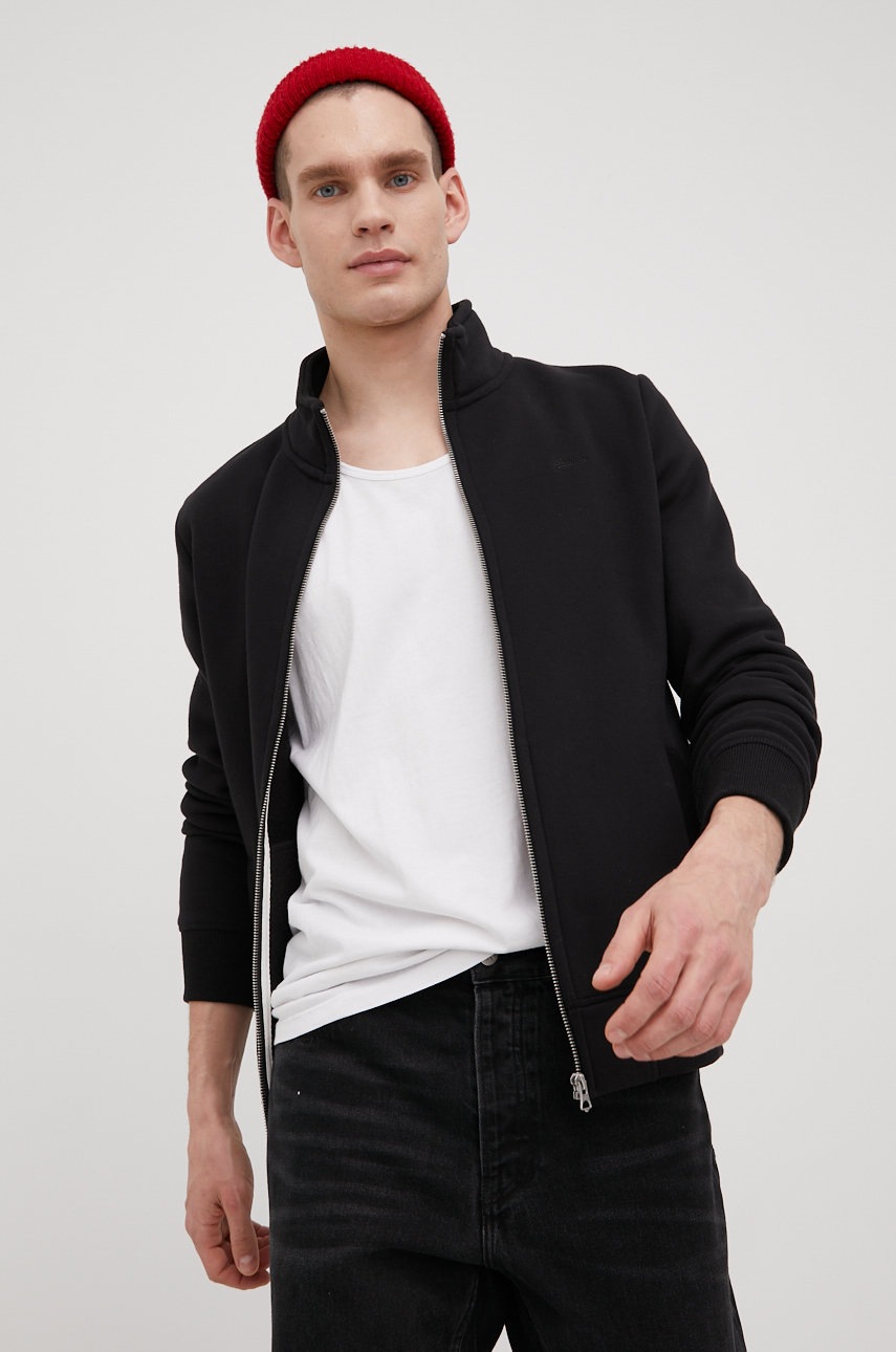 

Суичър Superdry в черно с изчистен дизайн, Черен