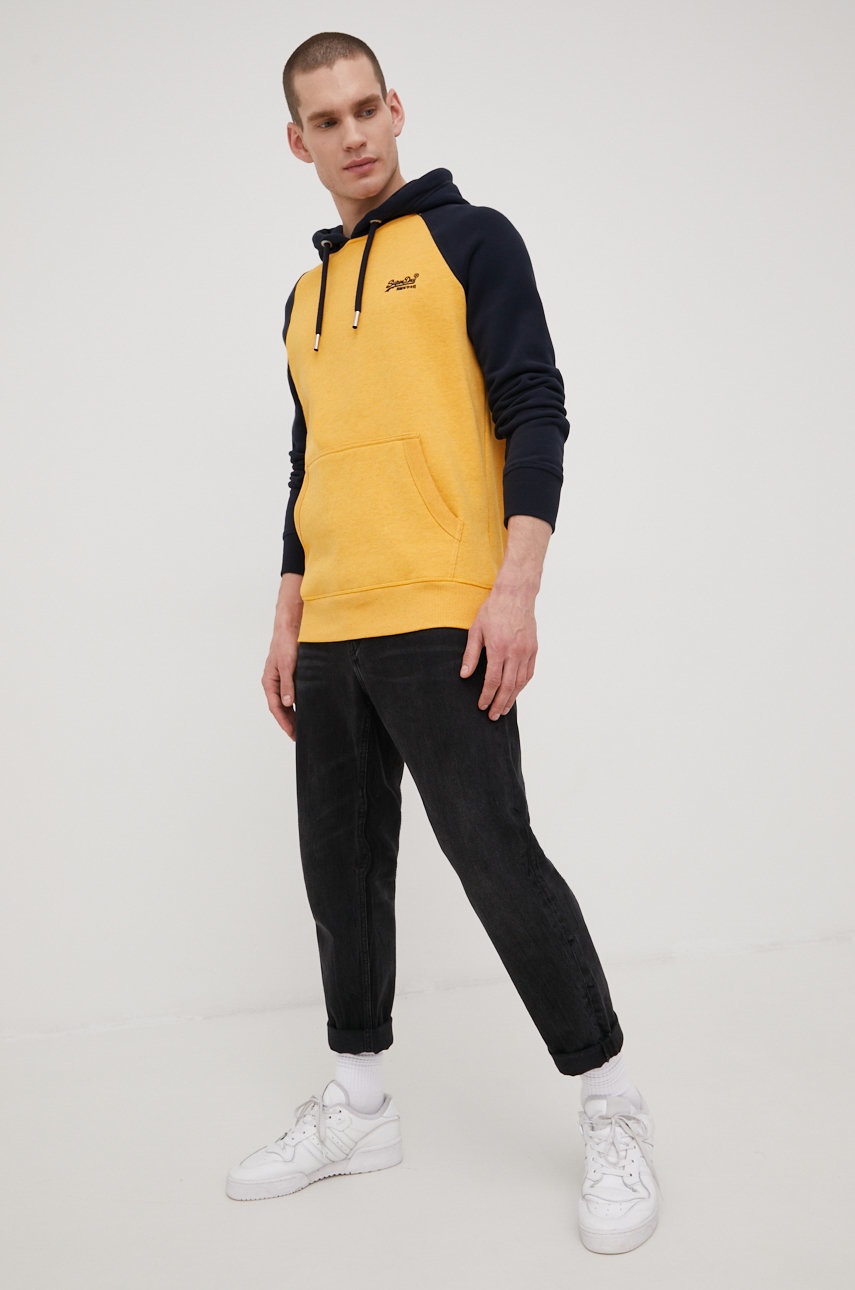 

Кофта Superdry мужская цвет жёлтый узор
