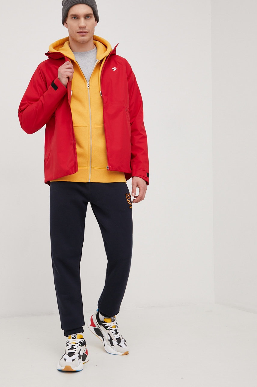 

Кофта Superdry мужская цвет жёлтый однотонная