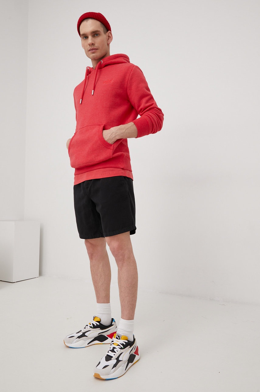 

Кофта Superdry мужская цвет красный однотонная