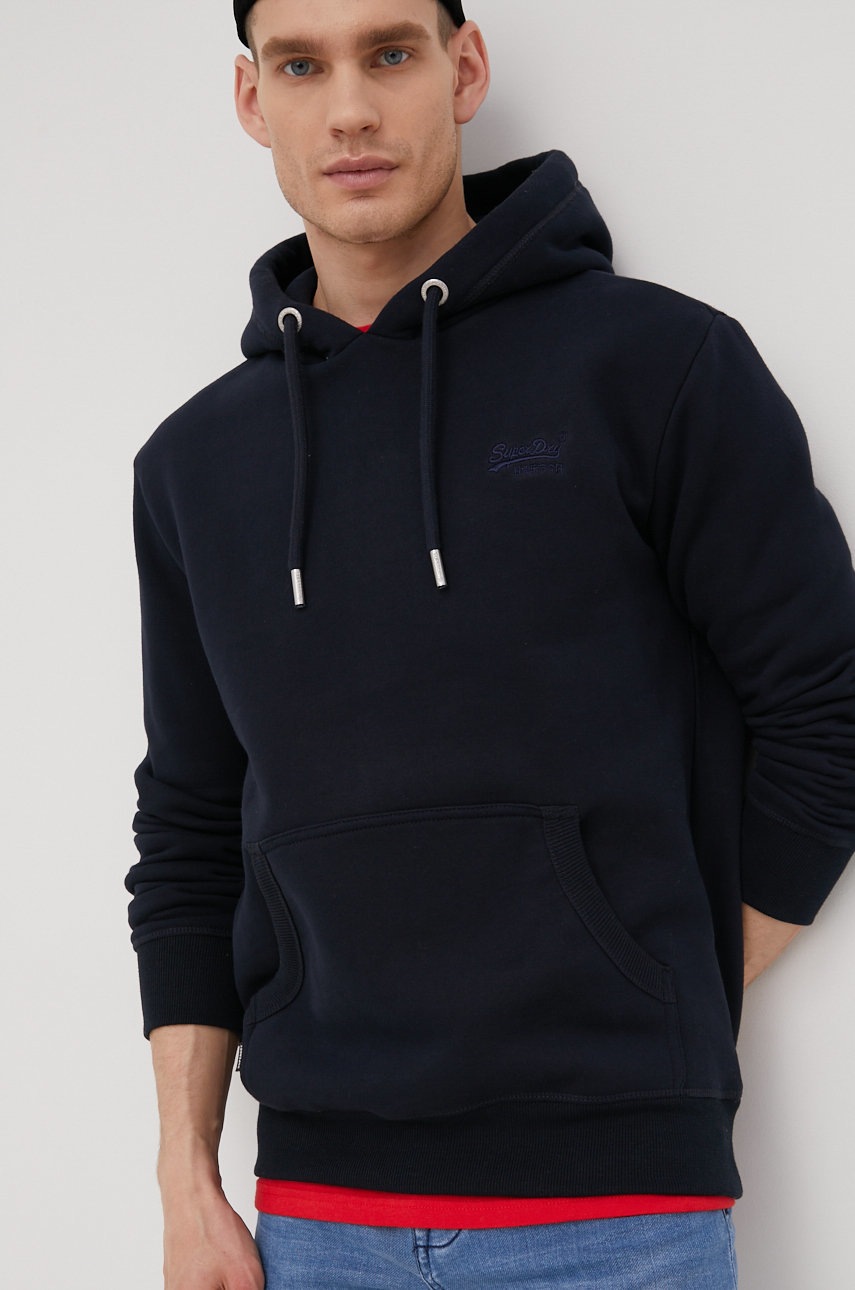 

Суичър Superdry в тъмносиньо с изчистен дизайн, Тъмносин