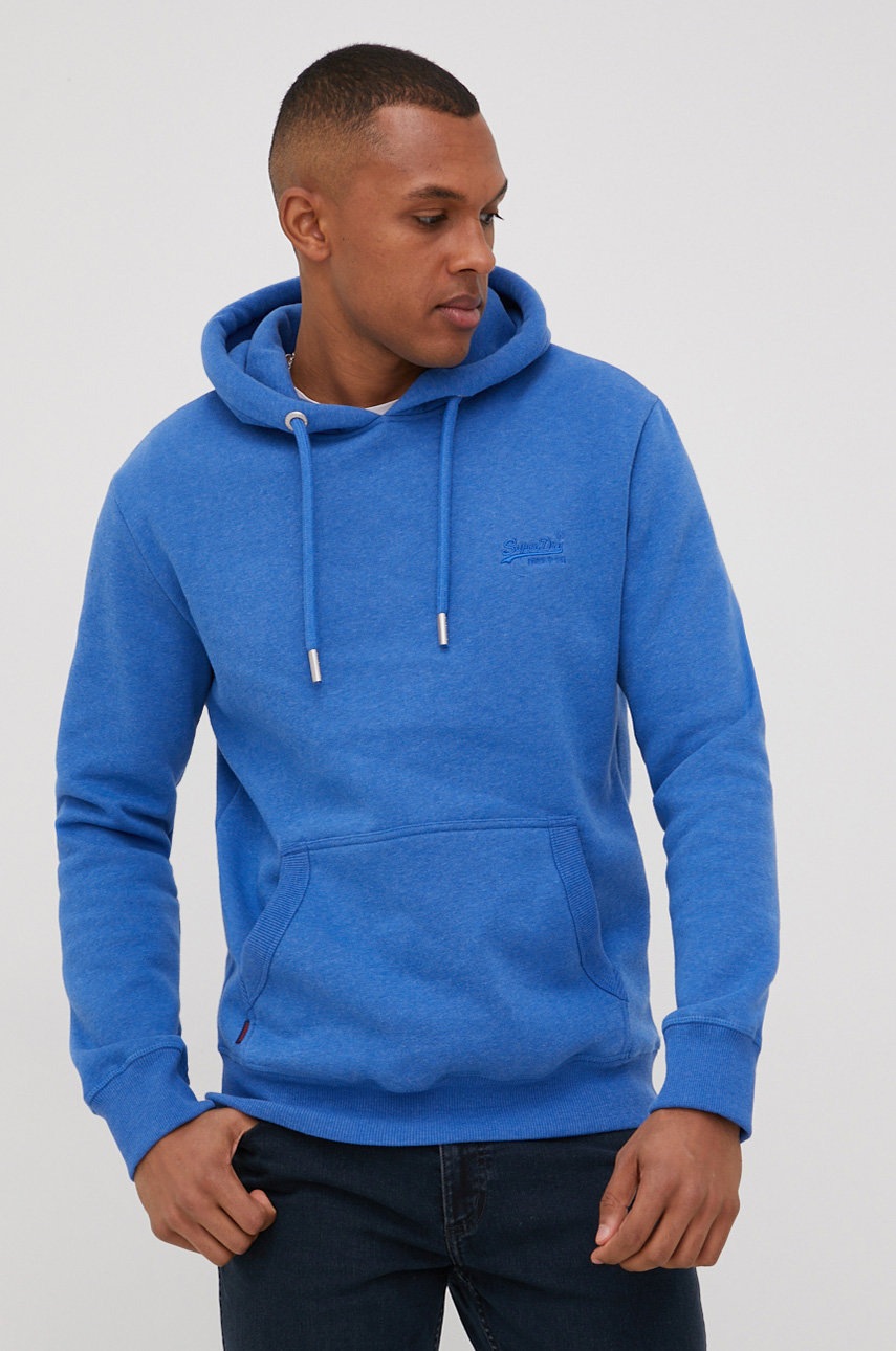 

Суичър Superdry мъжка с изчистен дизайн, Син