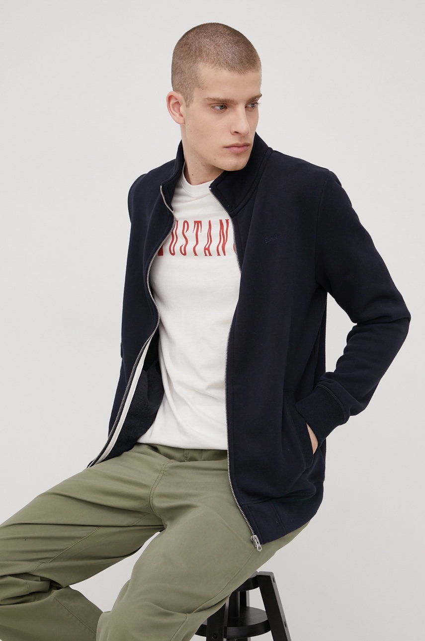 

Суичър Superdry в тъмносиньо с изчистен дизайн, Тъмносин