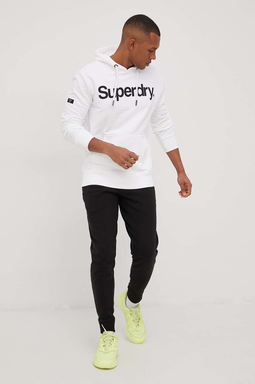 

Кофта Superdry мужская цвет белый с принтом
