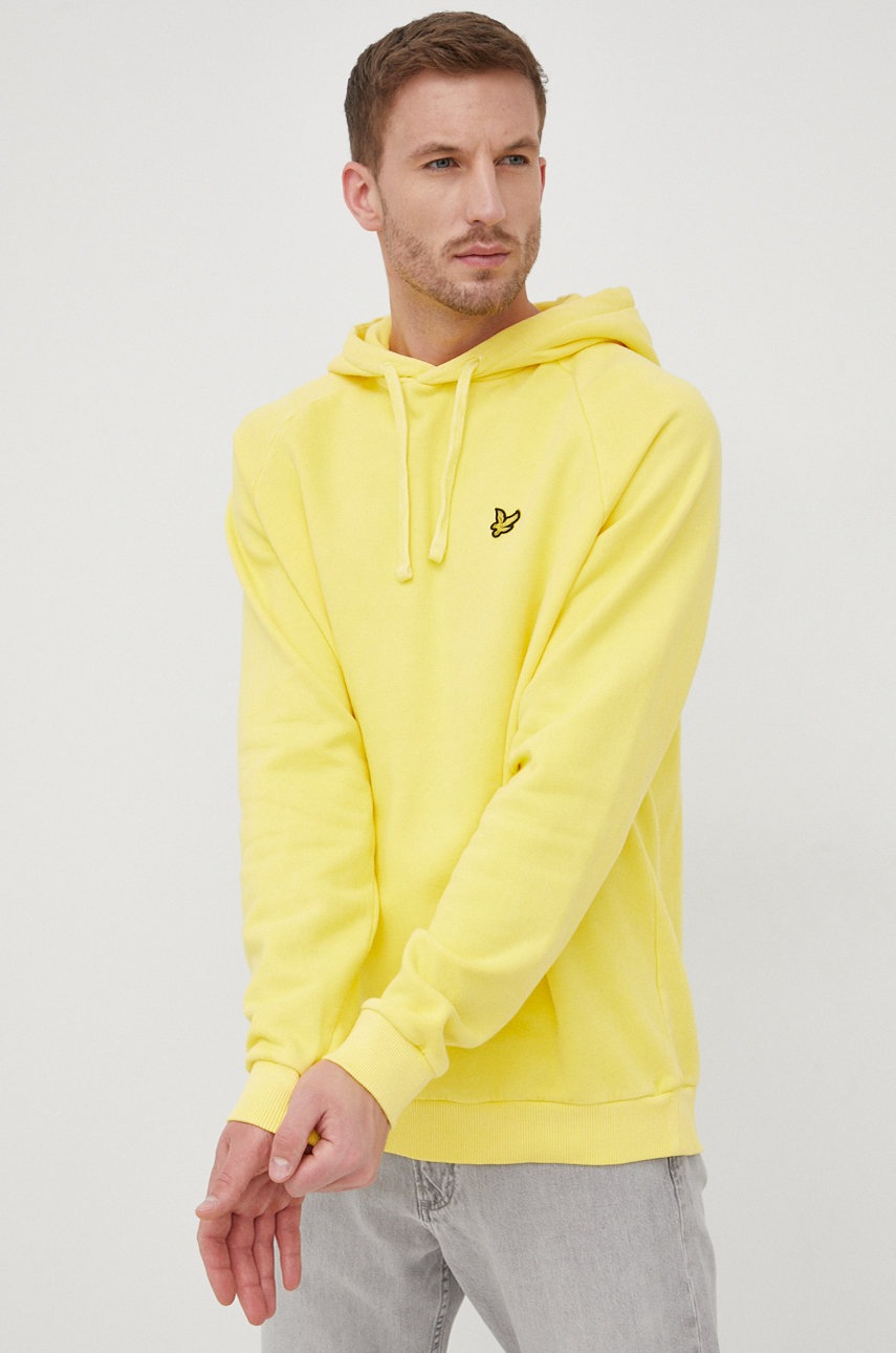 

Кофта Lyle & Scott мужская цвет жёлтый однотонная