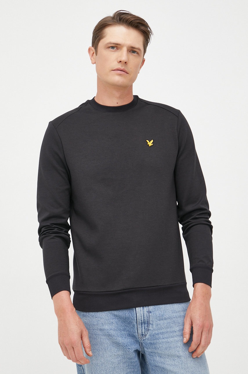 

Суичър Lyle & Scott в черно с изчистен дизайн, Черен
