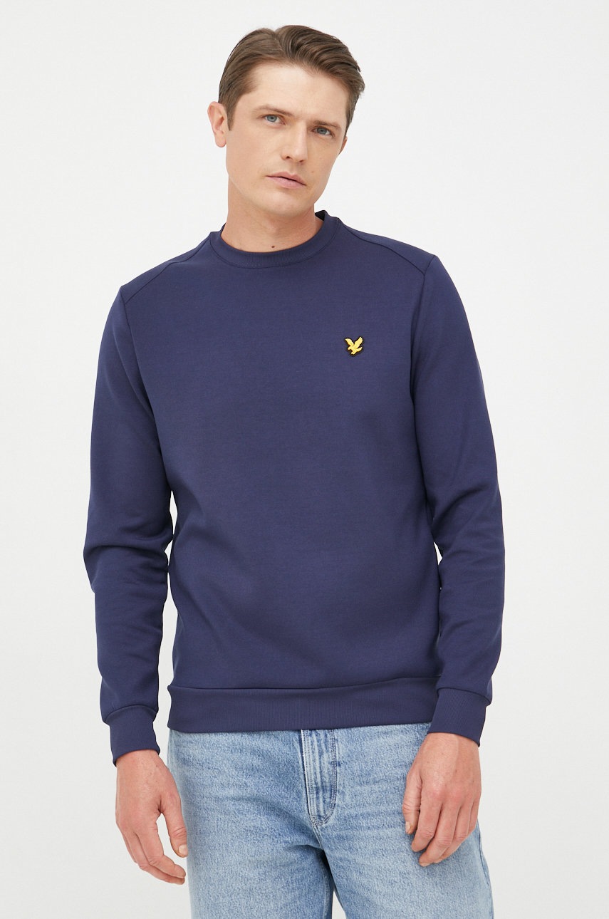 

Суичър Lyle & Scott в тъмносиньо с изчистен дизайн, Тъмносин