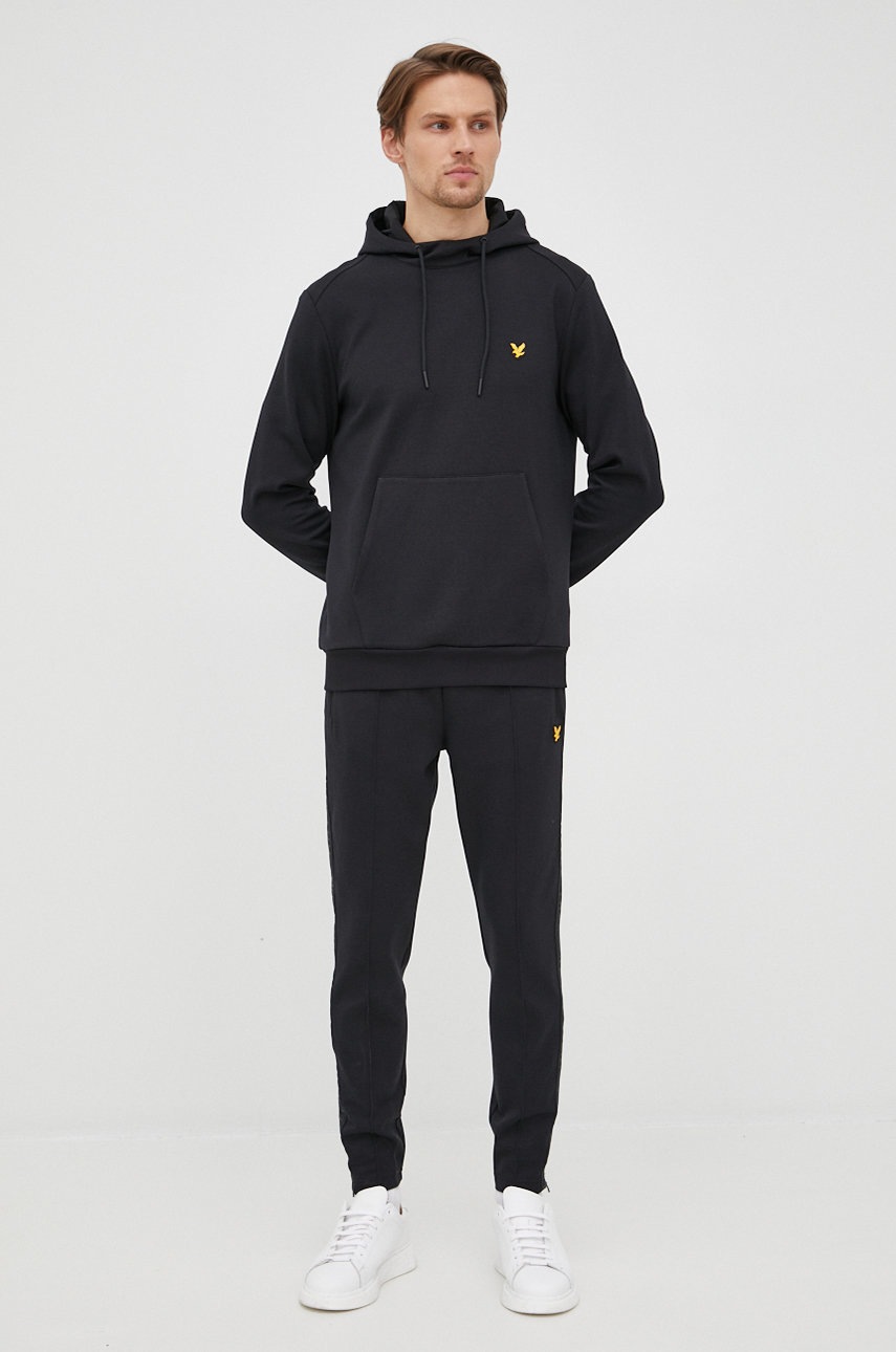 

Кофта Lyle & Scott чоловіча колір чорний однотонна