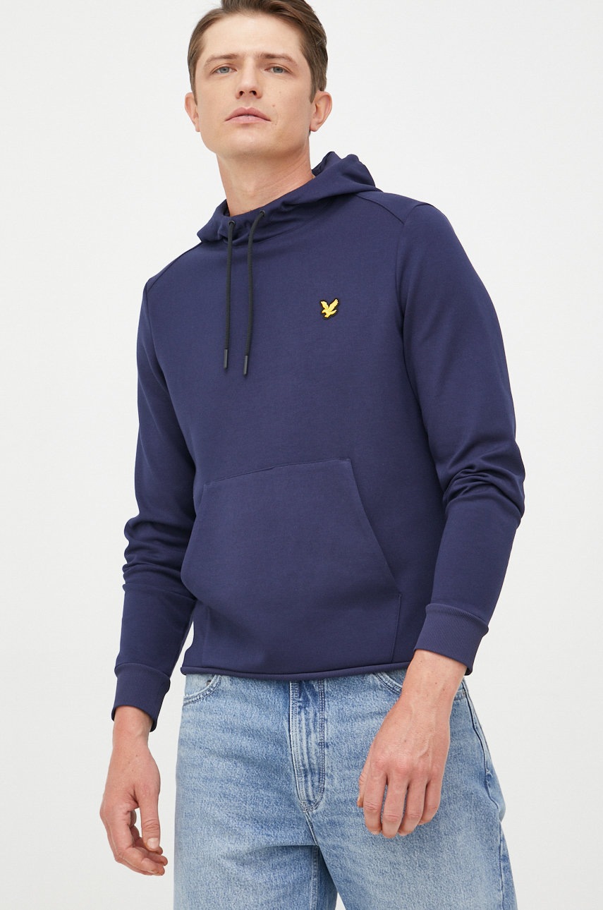 

Суичър Lyle & Scott в тъмносиньо с изчистен дизайн, Тъмносин