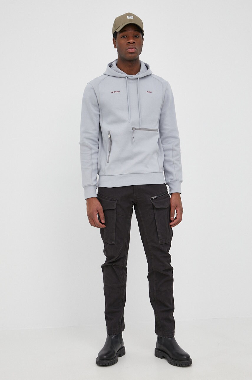 

Кофта G-Star Raw чоловіча колір сірий однотонна