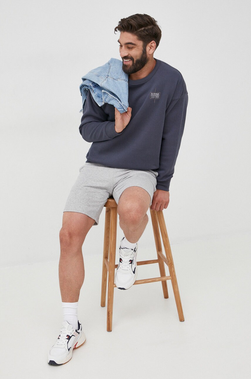 

Кофта G-Star Raw чоловіча колір синій однотонна