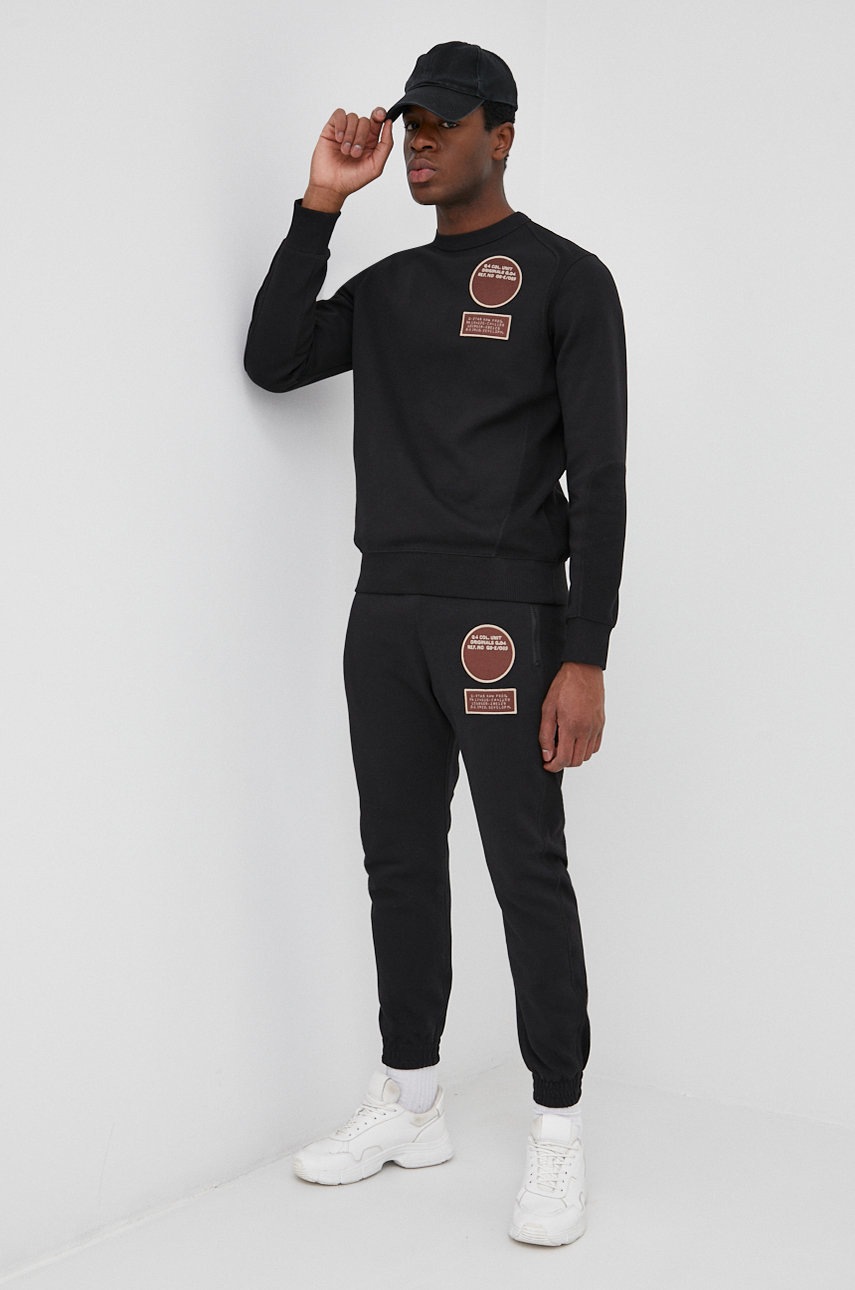

Кофта G-Star Raw мужская цвет чёрный с аппликацией