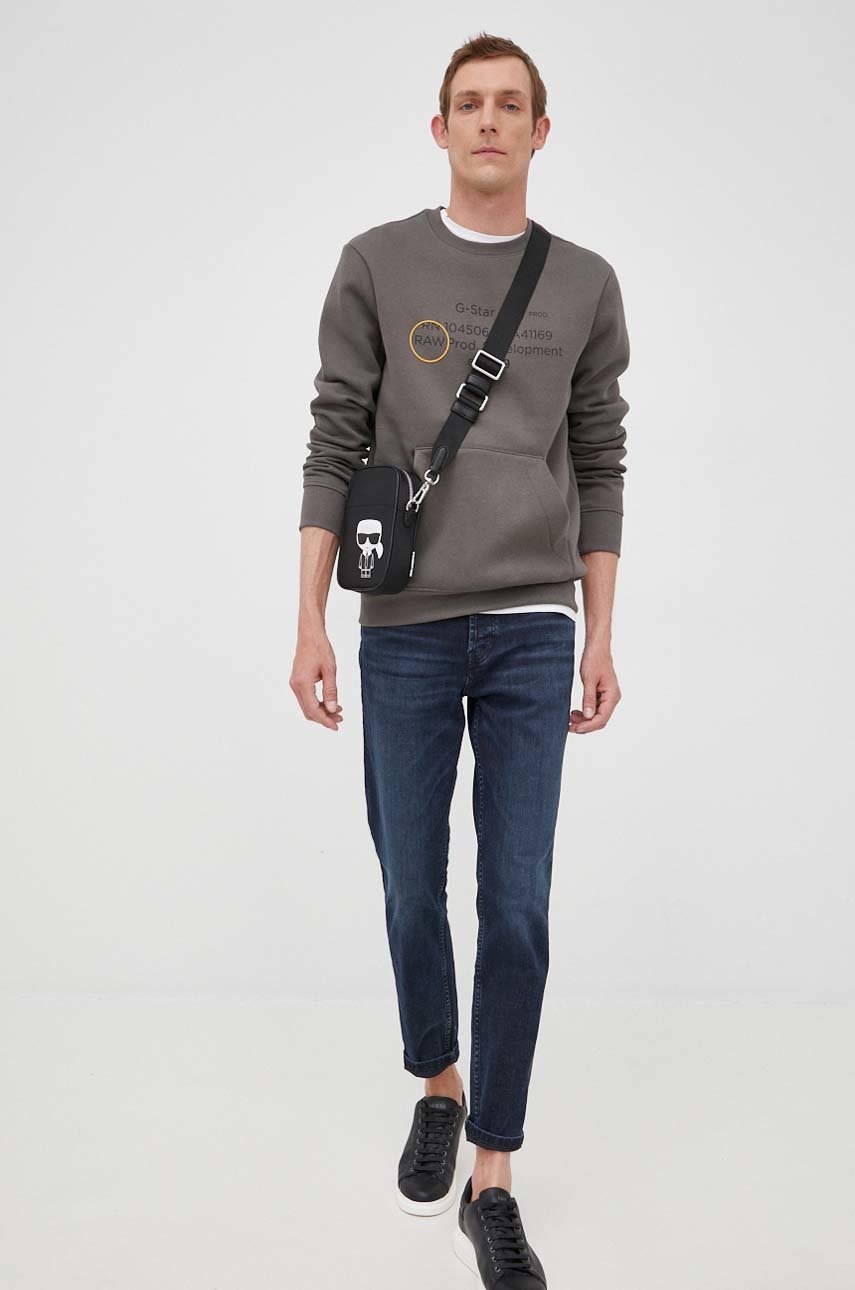 

Кофта G-Star Raw мужская цвет зелёный меланж