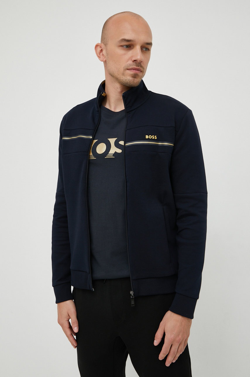

Суичър BOSS Boss Athleisure в тъмносиньо с принт, Тъмносин