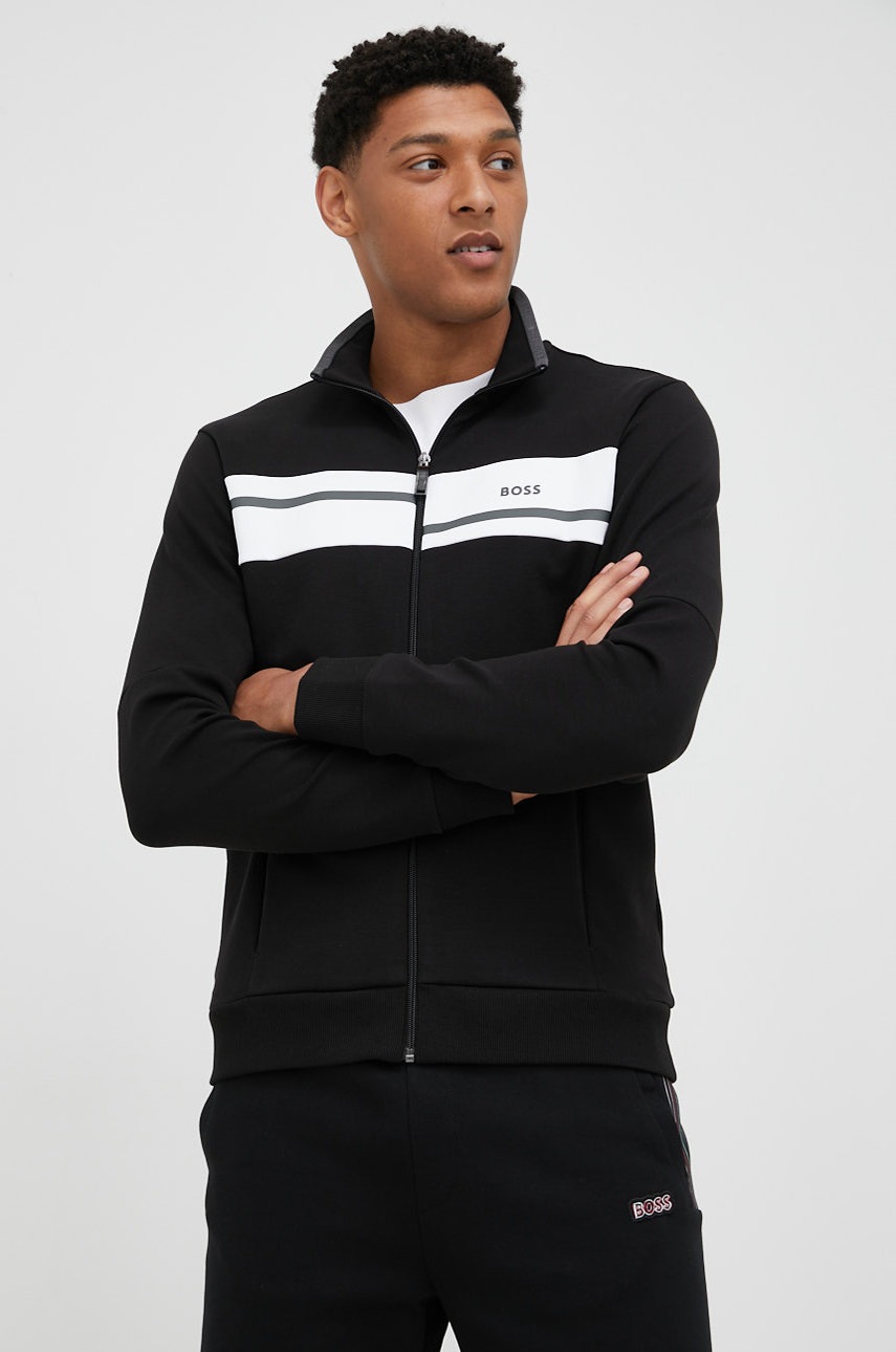 

Суичър BOSS Boss Athleisure в черно с принт, Черен