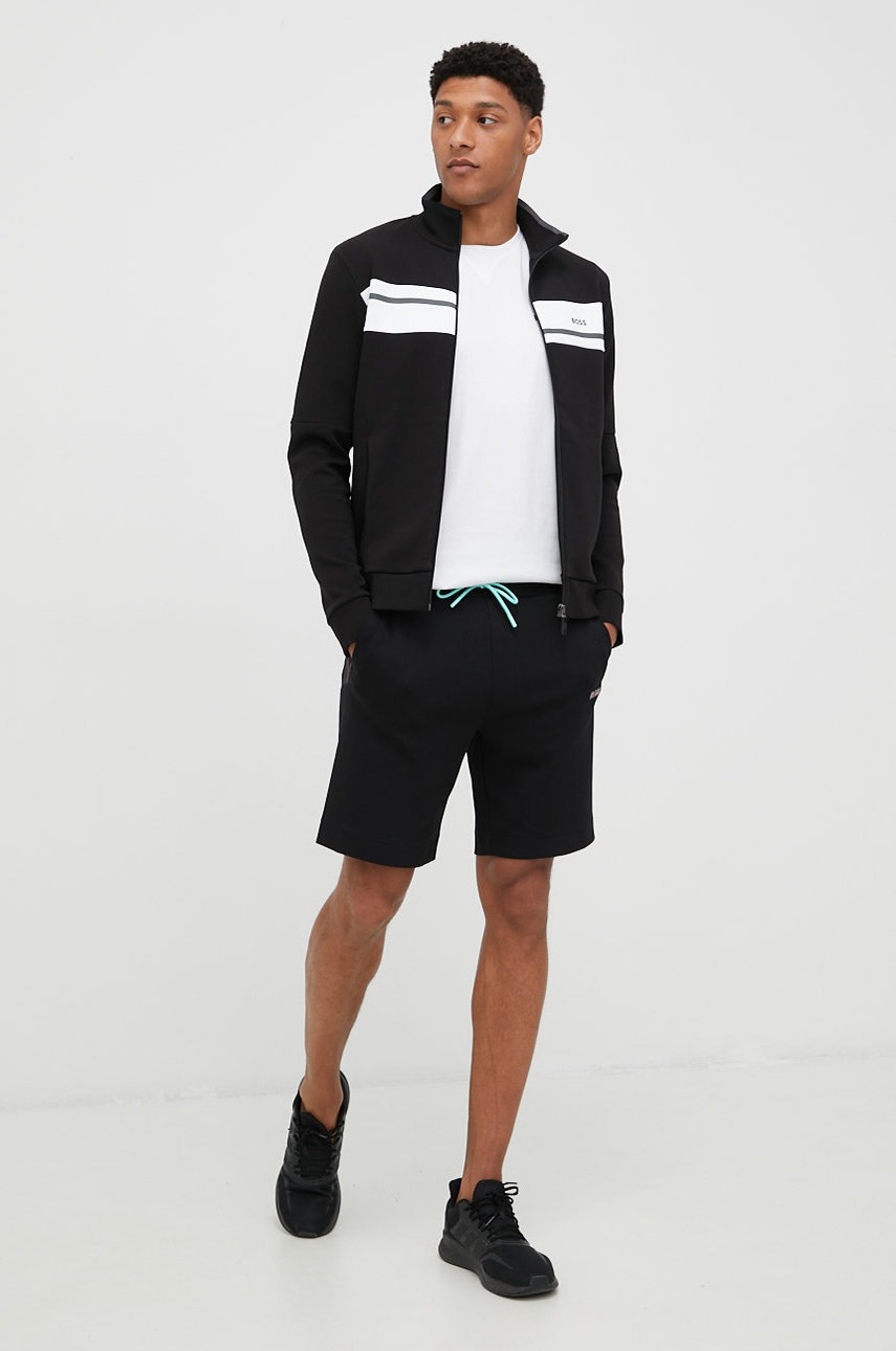 

Кофта BOSS Boss Athleisure мужская цвет чёрный с принтом