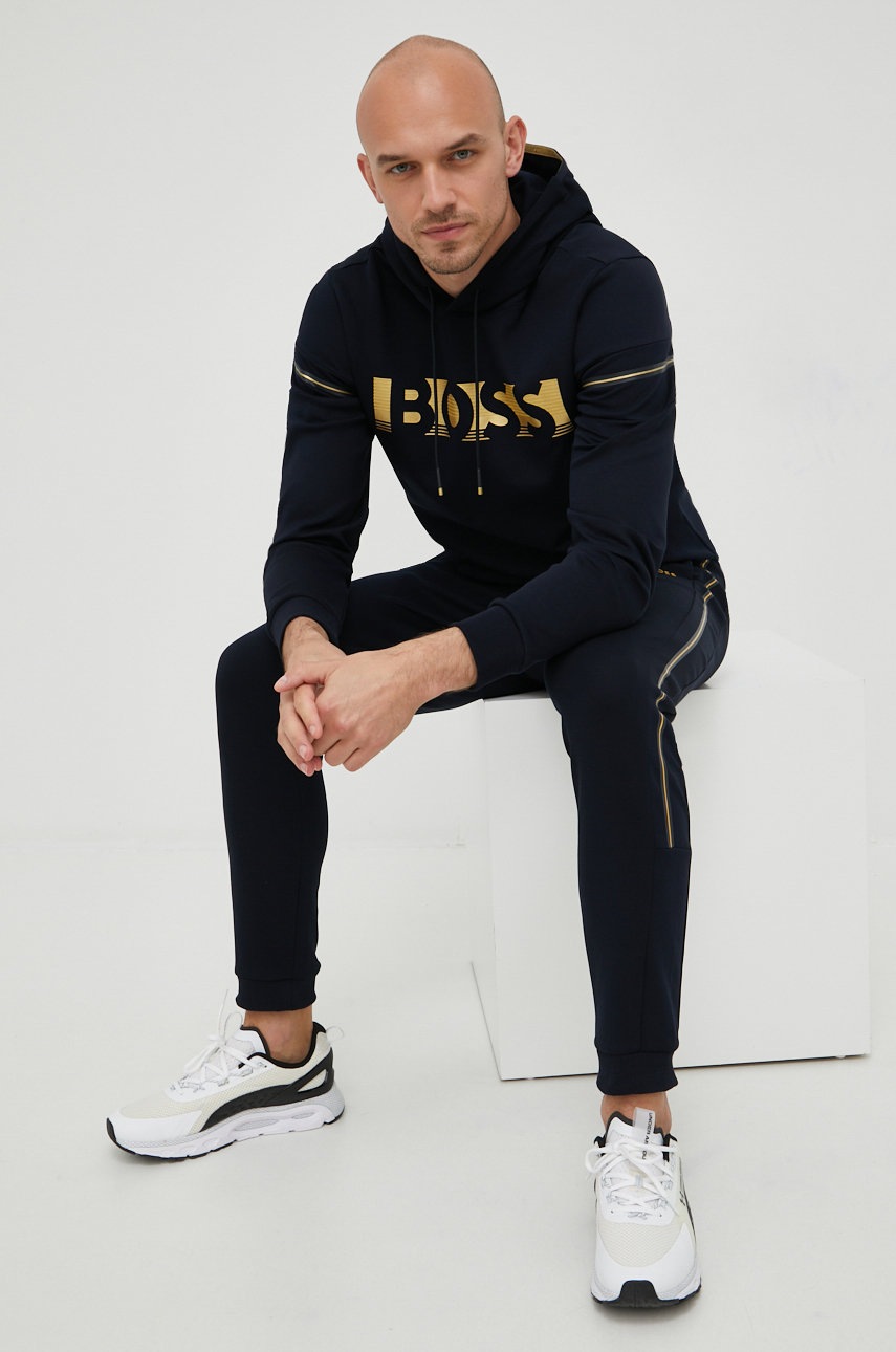 

Кофта Boss Boss Athleisure мужская цвет синий с принтом