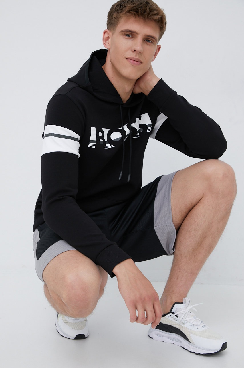 

Кофта Boss Boss Athleisure мужская цвет чёрный с принтом