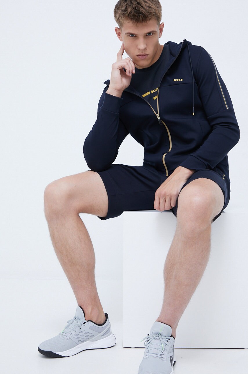 

Суичър BOSS Boss Athleisure в тъмносиньо с принт, Тъмносин