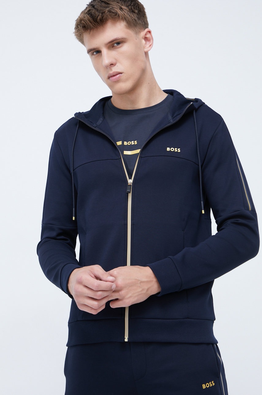 

Кофта BOSS Boss Athleisure мужская цвет синий с принтом