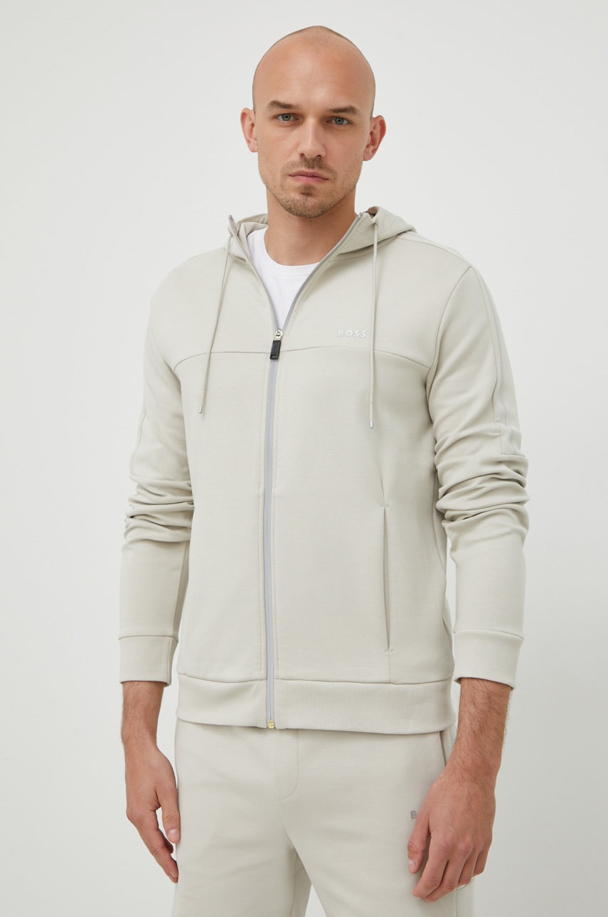 

Суичър BOSS Boss Athleisure в бежово с принт, Бежов