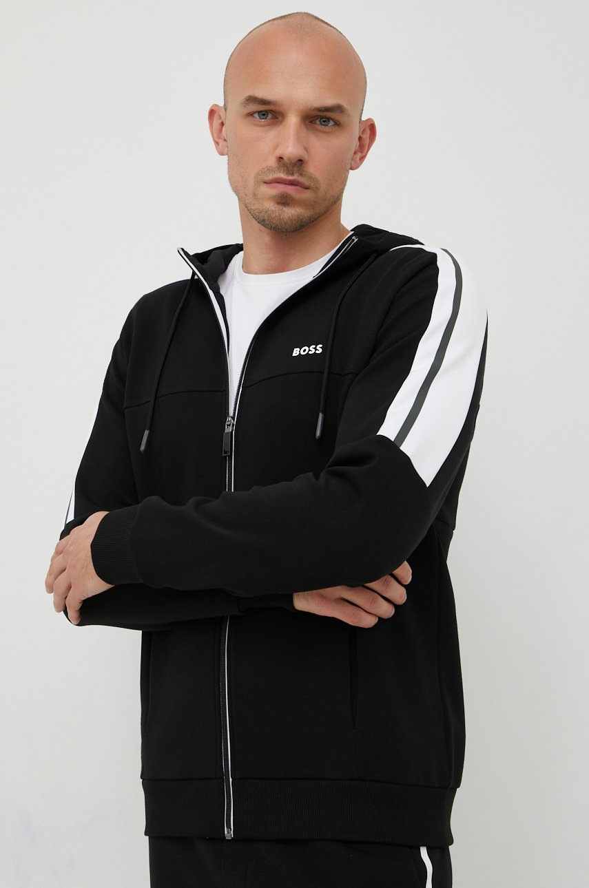

Суичър BOSS Boss Athleisure в черно с принт, Черен