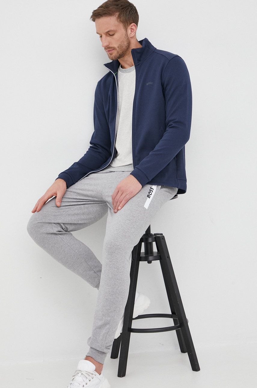 

Кофта BOSS Boss Athleisure чоловіча колір синій однотонна