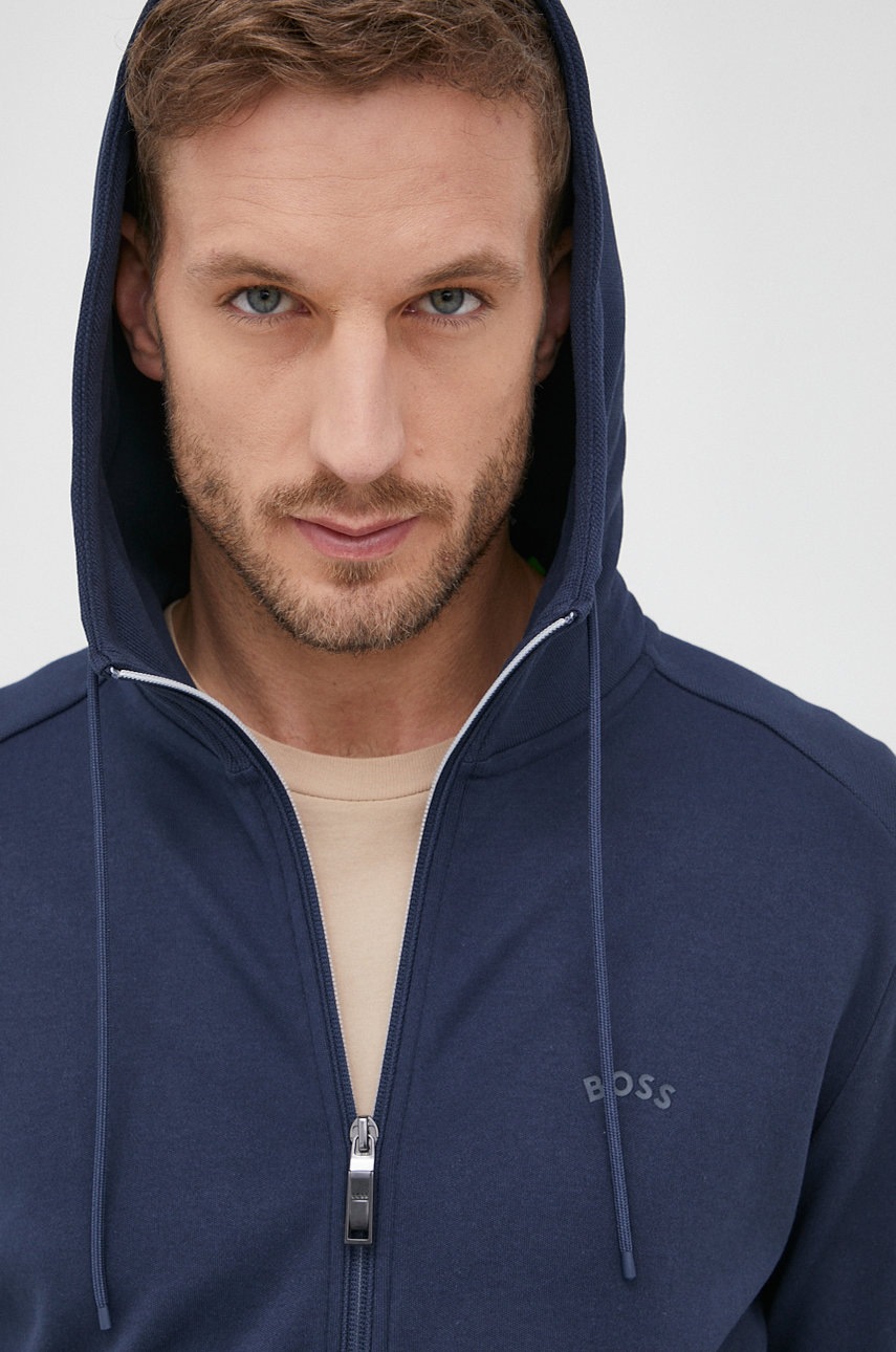 

Суичър BOSS Boss Athleisure мъжки в тъмносиньо с изчистен дизайн, Тъмносин