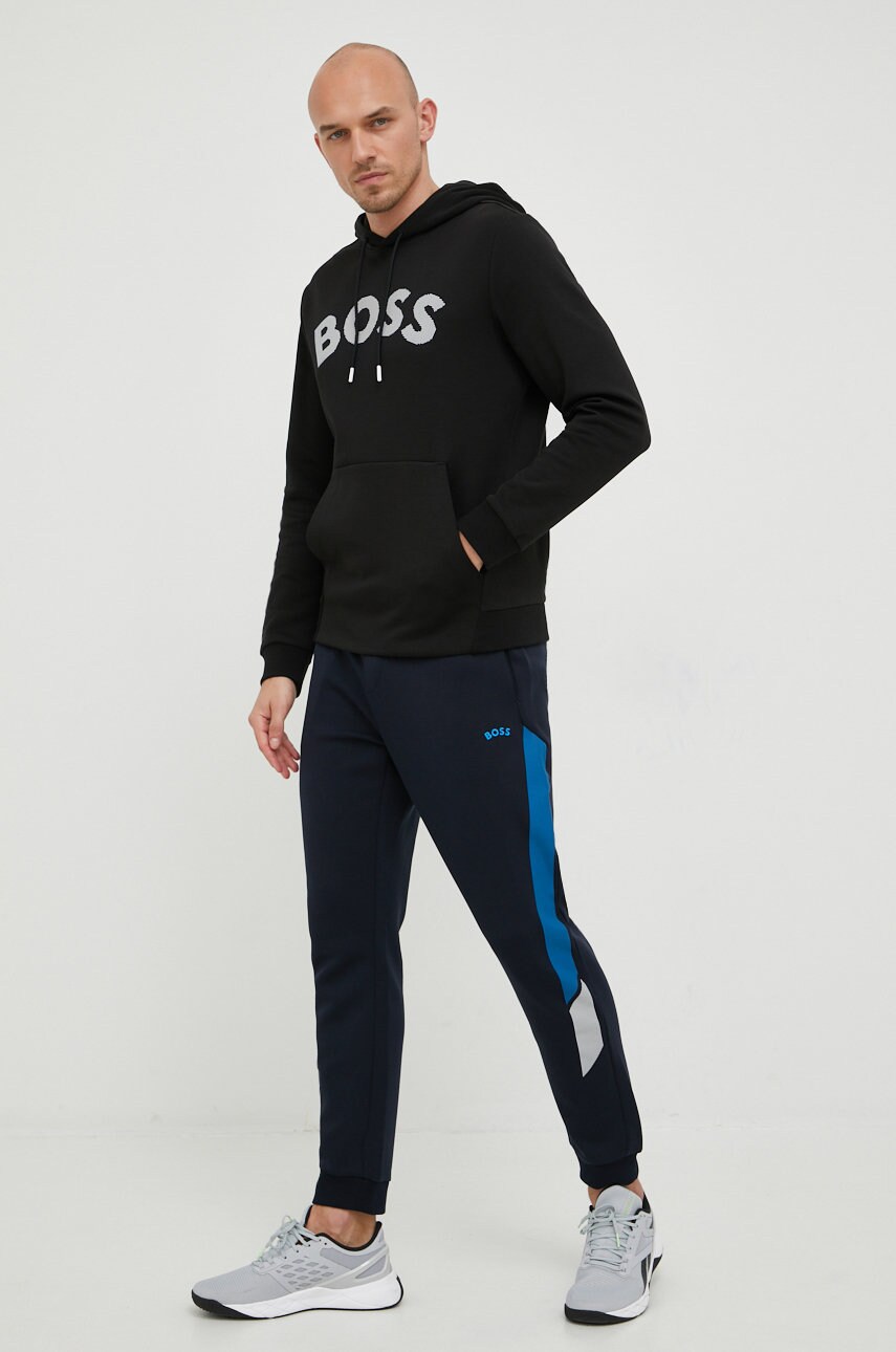 

Кофта Boss Boss Athleisure мужская цвет чёрный с принтом
