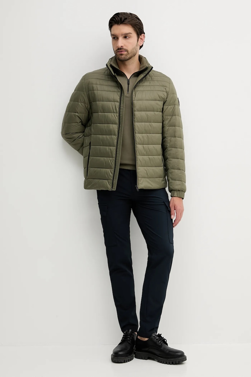 Хлопковая кофта BOSS BOSS CASUAL цвет синий однотонная 50468926