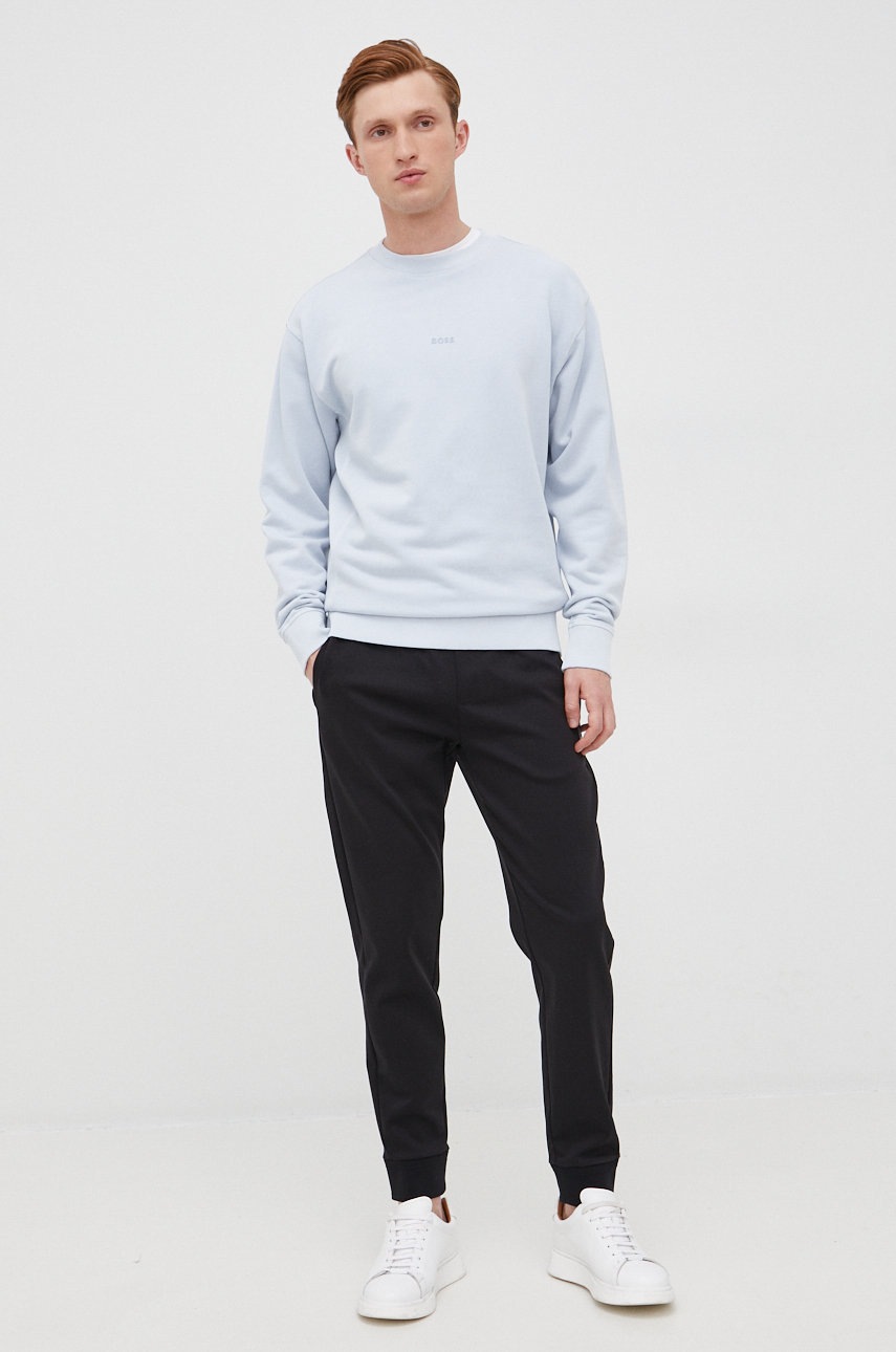 

Хлопковая кофта BOSS Boss Casual мужская однотонная
