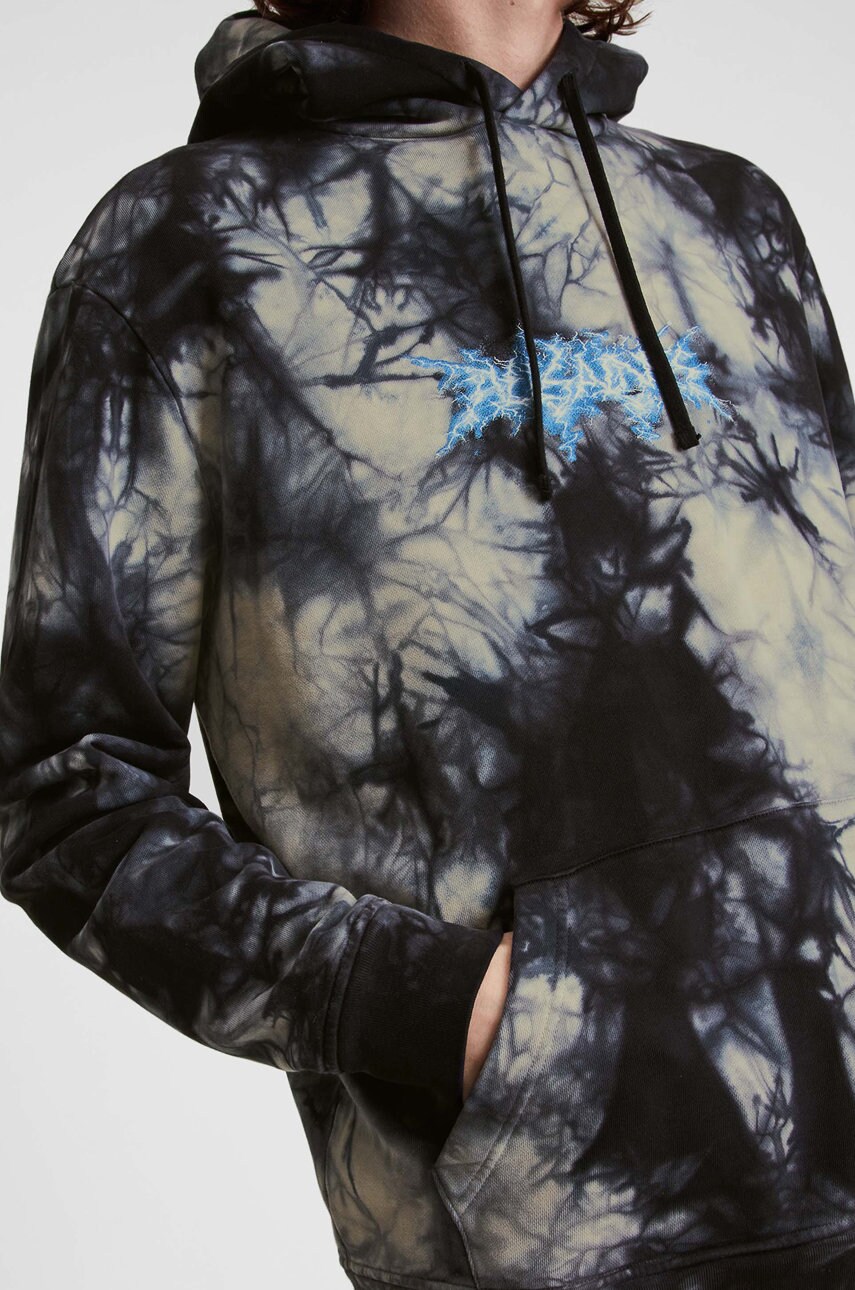

Хлопковая кофта AllSaints мужская цвет чёрный узор