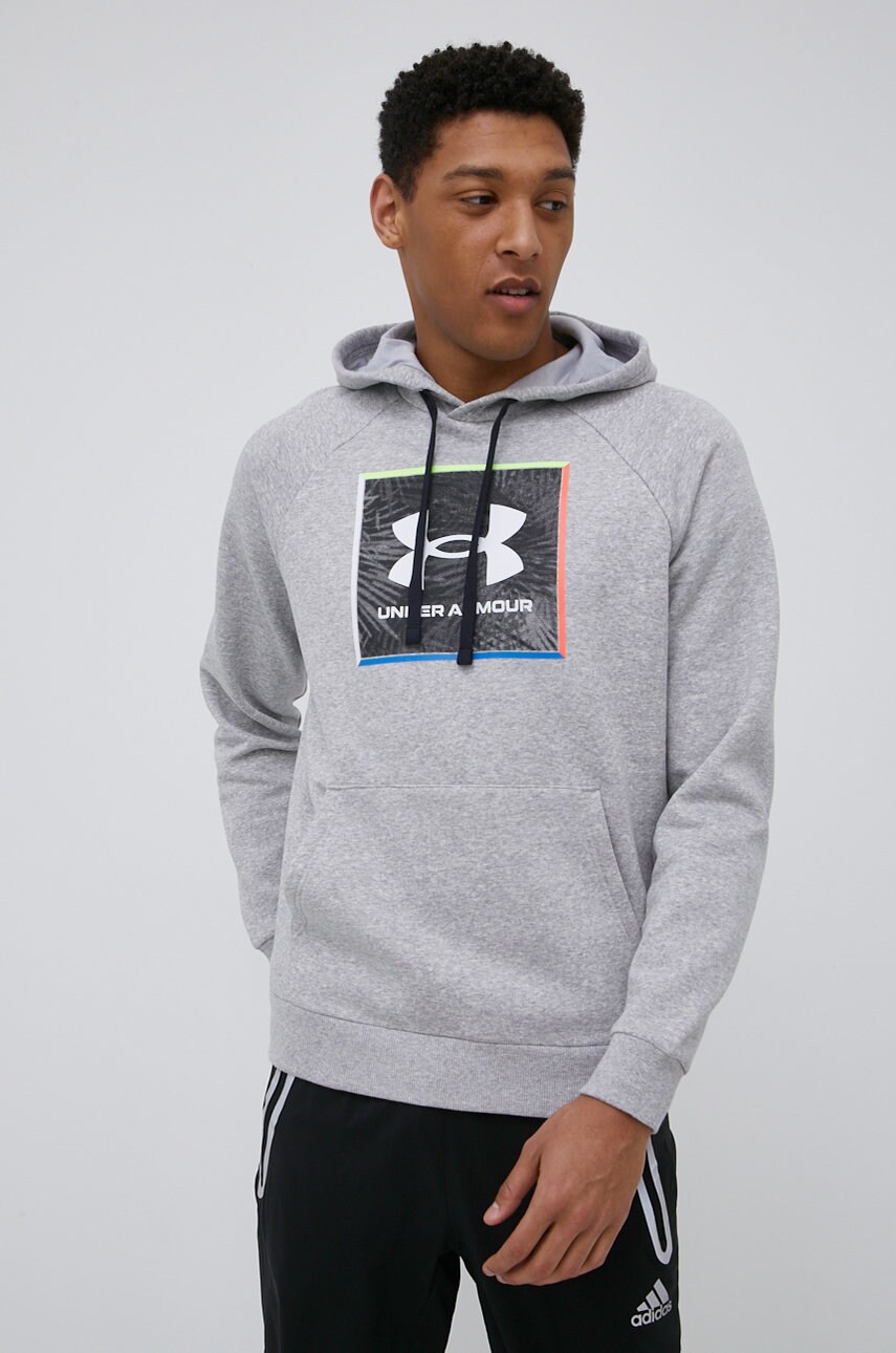 

Кофта Under Armour 1370349 чоловіча колір сірий з принтом