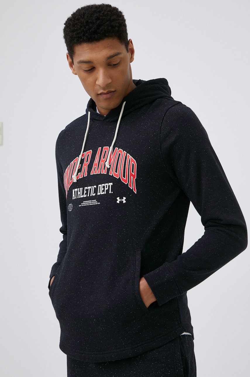 

Кофта Under Armour 1370354 мужская цвет чёрный с принтом 1370354-001