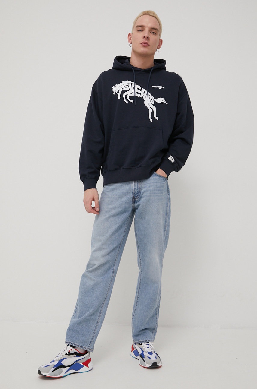 

Кофта Wrangler чоловіча колір синій з принтом