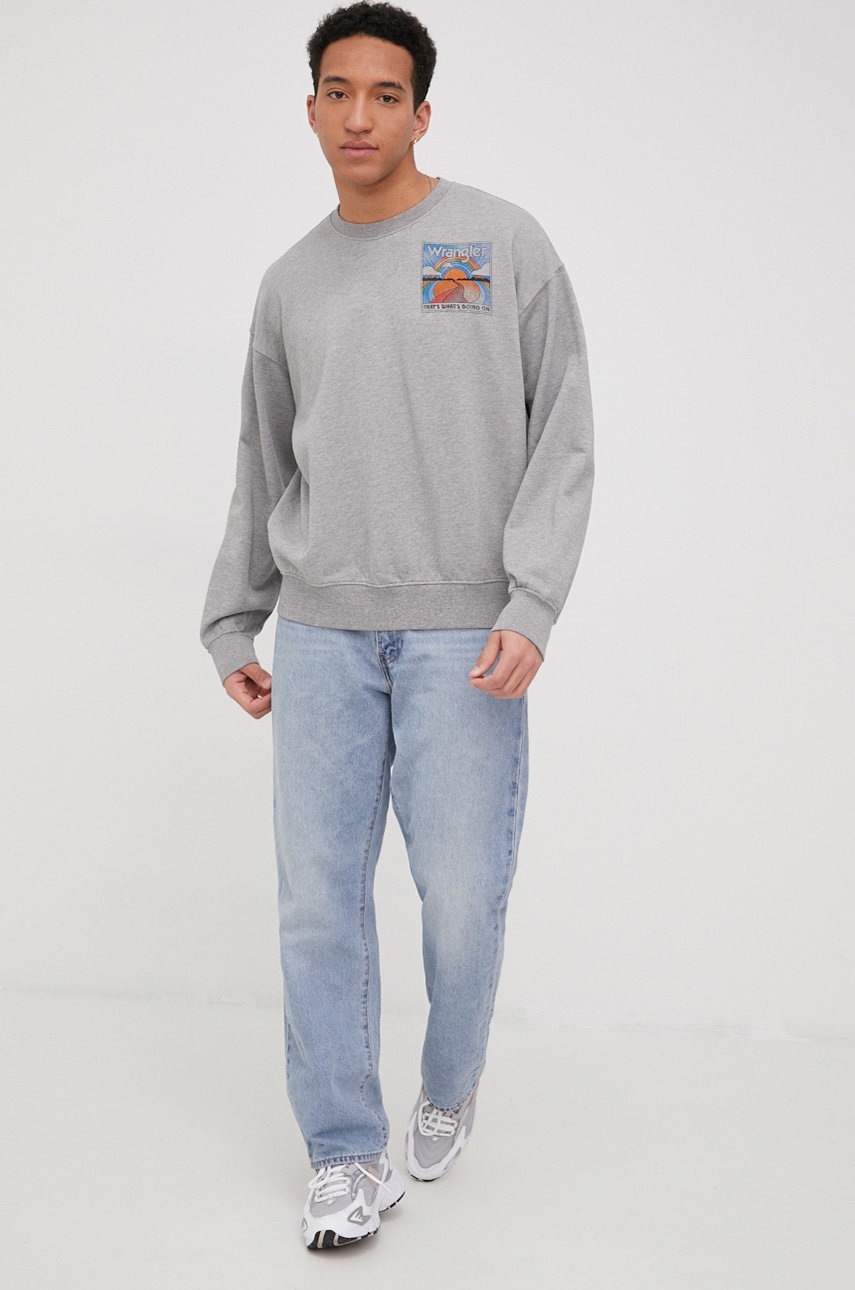 

Кофта Wrangler мужская цвет серый меланж