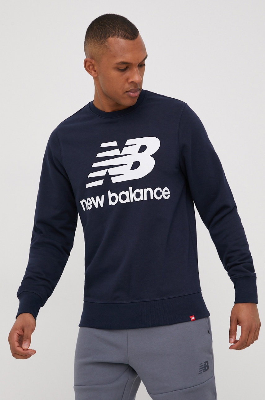 

Суичър New Balance MT03560ECL мъжка в тъмносиньо с принт, Тъмносин