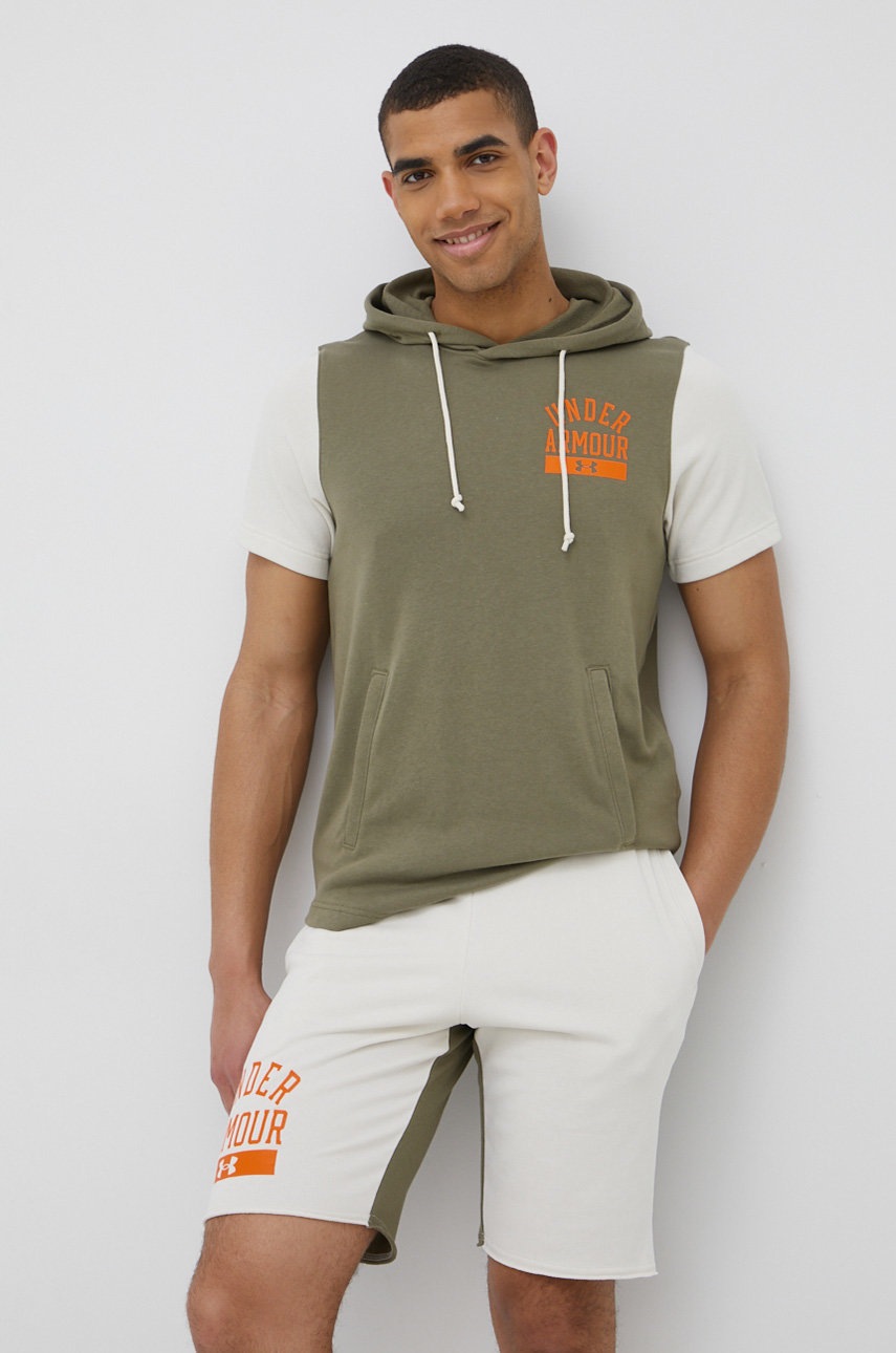

Кофта Under Armour 1370398 чоловіча колір зелений з принтом
