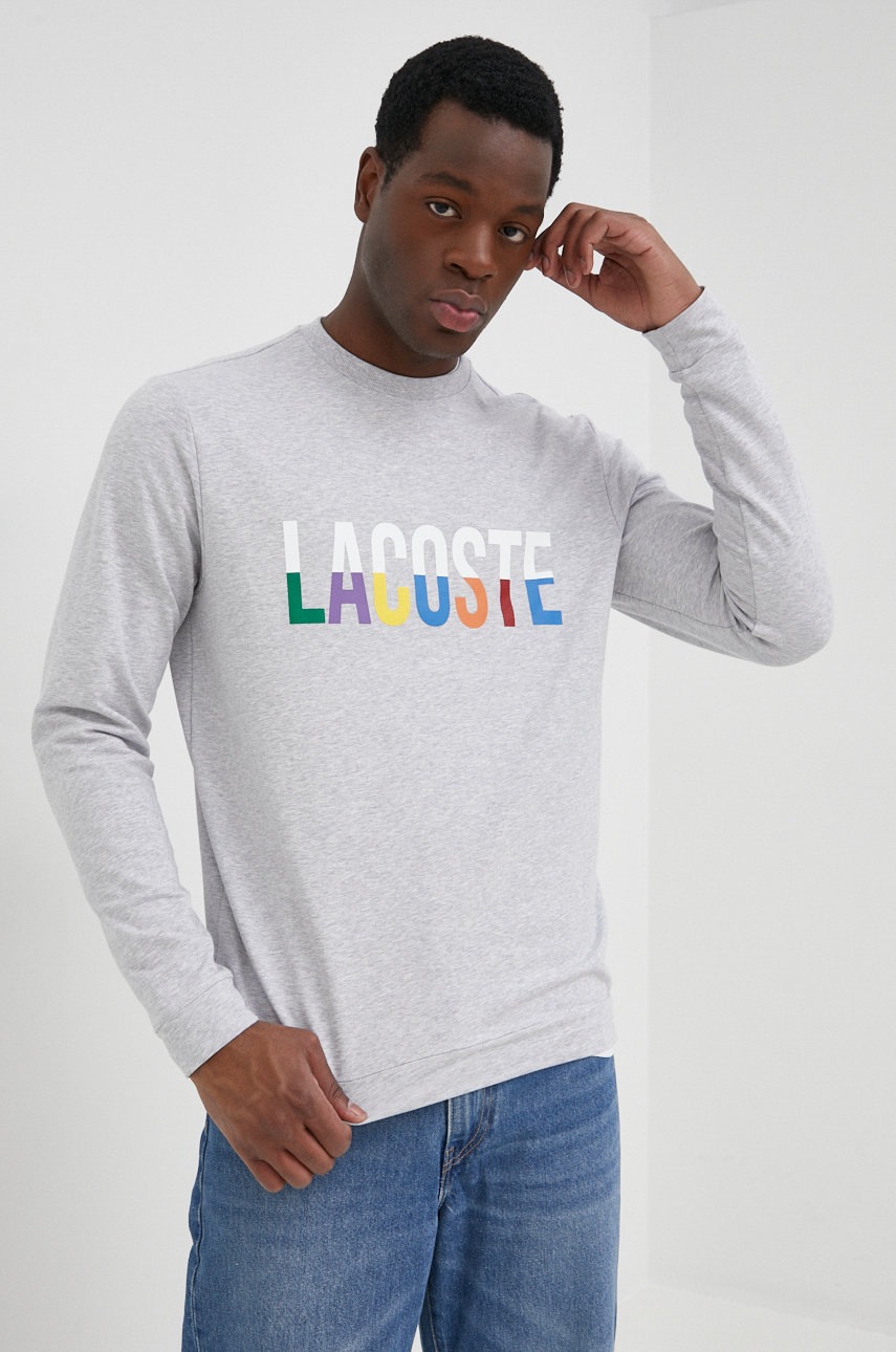 

Суичър Lacoste в сиво меланж на, Сив