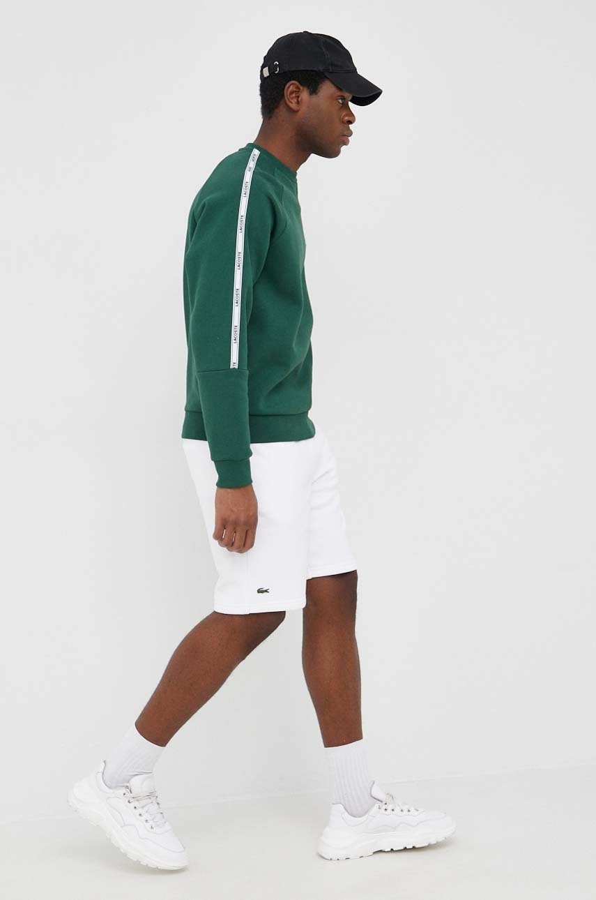 

Кофта Lacoste мужская цвет зелёный однотонная