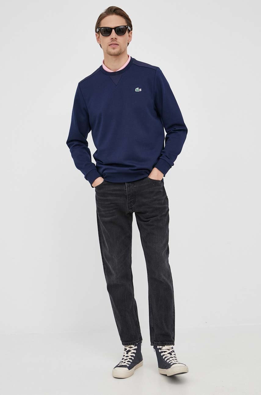 

Кофта Lacoste мужская цвет синий однотонная