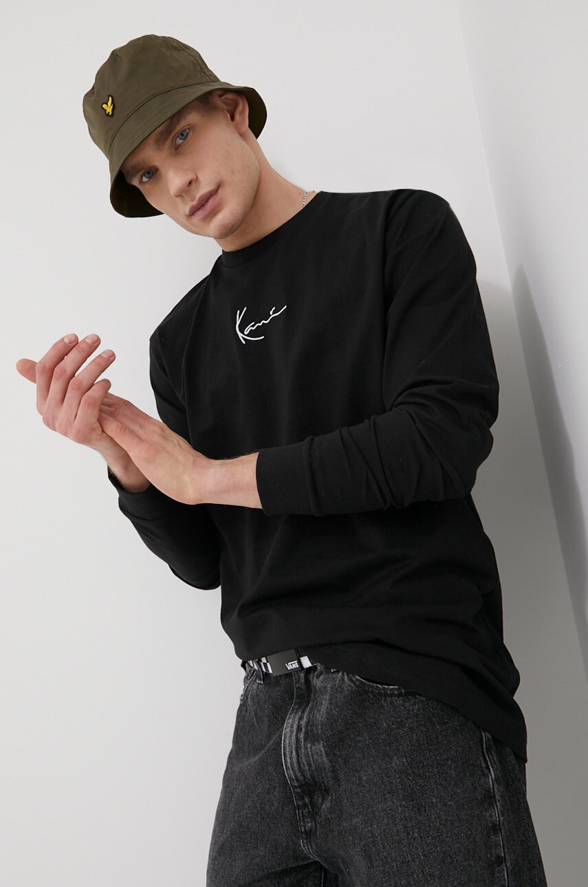 Karl Kani longsleeve din bumbac culoarea negru, cu imprimeu