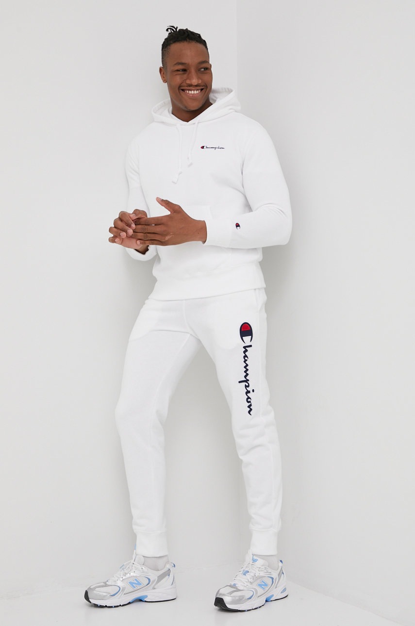 

Кофта Champion 217064 мужская цвет белый меланж