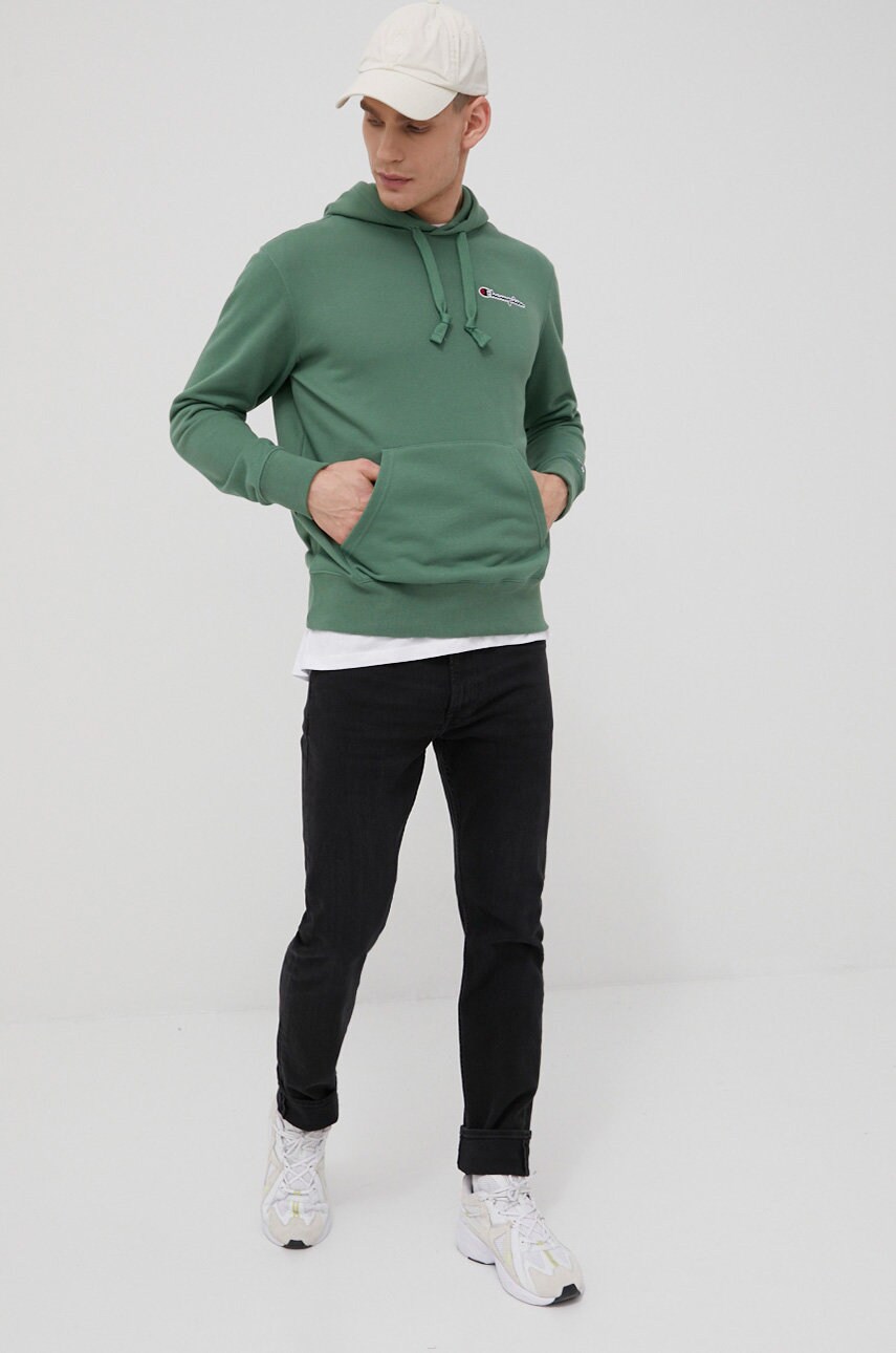

Кофта Champion 217064 мужская цвет зелёный меланж