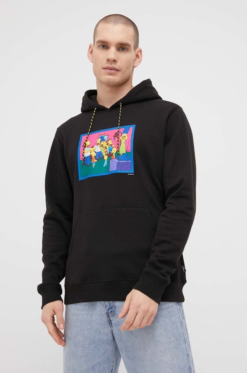 Billabong bluza billabong x the simpsons barbati, culoarea negru, cu imprimeu