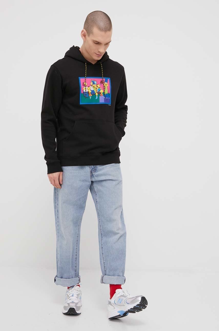 

Кофта Billabong Billabong X The Simpsons чоловіча колір чорний з принтом