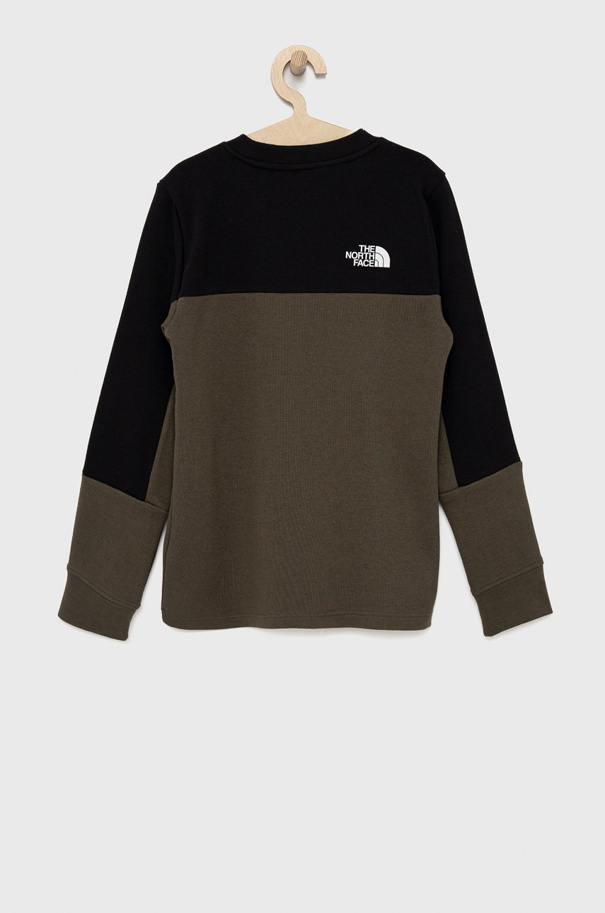 

Дитяча кофта The North Face колір зелений з принтом